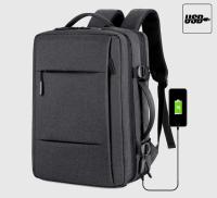 Mochila de viaje clásica para hombre, morral de negocios expandible con USB, bolsa de gran capacidad para ordenador portátil, impermeable, a la moda - details 23