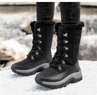 Snow Boots Women Flat Boots For Women Lace-Up Shoes Woman Fashion Platform Ankle Boots Fur Chunky Botas Mujer Winter Shoes Women - details 4