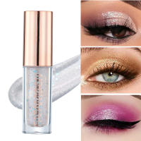 Sombra de Ojos Líquida Brillante Monocromática Barra de Maquillaje de Lentejuelas Doradas y Moradas para Realzar la Piel Impermeable y Brillante - details 4