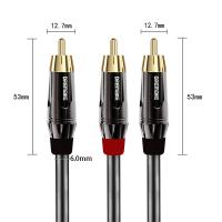 Cables de subwoofer RCA a 2 RCA, cable de audio macho a macho para mezclador, amplificador, tarjeta de sonido, DVD, efectos de televisión, cable RCA - details 12