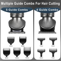 Set de Afeitadora de Cabello HATTEKER 6 en 1 Corte de Pelo con Rotativa Carga USB - details 5