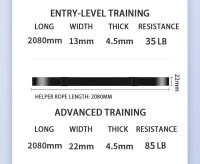 Bandas de resistencia premium Entrenamiento de fuerza mejorado para desarrollar músculos Solución versátil de gimnasio en casa para fitness Yoga Pilates - details 13