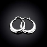Pendientes de plata de ley 925 para mujer, aretes redondos de 3CM, joyería de compromiso, regalo - details 5