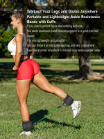 Bandas de resistencia para tobillo, bandas para tobillo para hacer ejercicio con puños, bandas de resistencia para entrenamiento de glúteos de piernas, equipo de entrenamiento para retrocesos, ejercicios de entrenamiento de glúteos de cadera, correa para - details 2