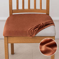 Fundas de asiento de silla de terciopelo, fundas de cojín de asiento elásticas, funda de silla lavable para comedor, Hotel, ceremonia, banquete, fiesta - details 21
