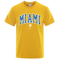 Camisetas con letras de la ciudad de la costa de Miami para hombre, ropa informal holgada de gran tamaño, camisetas de algodón con dibujos animados para hombre, camisetas callejeras - details 18