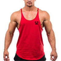 Gym Fitness Sport Cotton Breathable Tank Tops Men Sleeveless Tank Bodybuilding Workout Casual Clothing Undershirt Stringer Vest - details 6