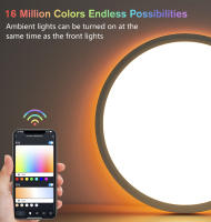 Luz LED de techo inteligente para el hogar, iluminación RGB de 48W con función de voz, atenuador de sincronización para interior, dormitorio, sala de estar y cocina - details 3