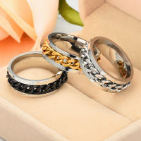 Anillos de cadena giratorios de titanio de acero para mujeres y hombres, anillo giratorio de descompresión, anillo de cadena multifuncional, anillo abridor de botellas, regalo - details 6
