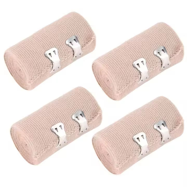 Vendajes elásticos de Algodón con Clip para Pie, tobillera, Pierna, 4 unidades - 1