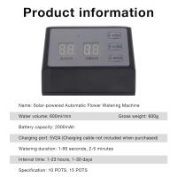 Temporizador de agua Solar, controlador automático de riego por goteo, sistema de riego de flores de jardín, dispositivo de Control de sincronización de energía Solar para césped - details 6