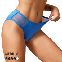 Ropa interior menstrual femenina de 4 capas de gran tamaño con absorción de flujo pesado, ropa interior fisiológica a prueba de fugas, 1 pieza. - details 12