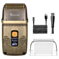 Afeitadora Eléctrica para Hombres Bald Head con Recargable USB Barbero Afeitador con Tríptico de Cuchillas Preciso para Barbería Metálico Sin Dolor de Pelo - details 0