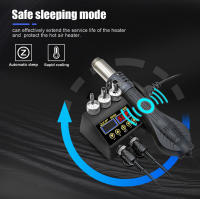JCD 2-in-1 Welding Station 750W Hot Air Gun LCD Digital Display Adjustable Temperature SMD BGA IC Soldering Repair Tools 8898 - details 6