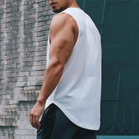 New Casual Fashion Elastic Mesh T-shirt Gym Tank Tops Men Bodybuilding Fitness Sleeveless Singlet Summer Workout Muscle Vests - details 15