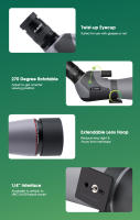 Telescopio SVBONY SV46P 20-60x80 ED con Doble Enfoque Impermeable y Antiniebla Equipamiento Profesional para Aves y Camping - details 10