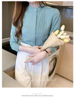 Camisa de mujer Top con botones de gasa Camisa blanca femenina - details 23