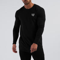 Muscleguys Autunm Cotton Fashion Full Sleeve T-shirt Men Spring Slim Fit Tshirts Male Gym Bodybuilding Shirts For Man Sportswear - details 4