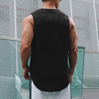 Summer New Sell Well Gym Bodybuilding Fitness Singlets Muscle Vest Man Basketball Jersey Solid Stringer Quick Dry Mesh Tank Tops - details 3