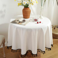 Mantel de Lineno para Mesa Redonda Ideal para Café, Té, Recepción, Fiesta - details 37