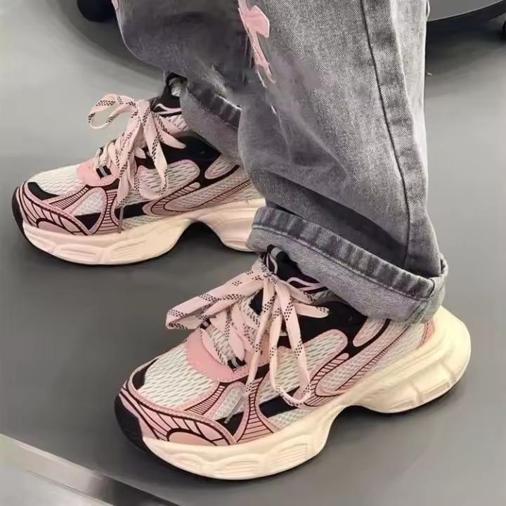 Zapatillas Casuales de Verano para Mujer Zapatos Vulcanizados con Cordones Blanco Respirable Diseño de Malla Calzado para Damas - 1