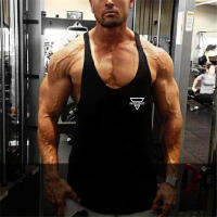 Gym Fitness Sport Cotton Breathable Tank Tops Men Sleeveless Thin Suspenders Vest Bodybuilding Workout Casual Stringer Singlet - details 9