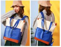 Mochila impermeable para ordenador portátil, de gran capacidad bolso de hombro, bolso de viaje portátil para mujer, Color de contraste - details 13
