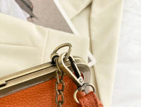 Bolsos de Hombro Vintage para Mujeres Diseño de Cerradura de Cadena Pequeña Bolsa de Mensajero Clip de Marca Bolsos de Cruzado y de Mano - details 26