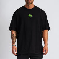 Vegetable Broccoli Design Gym Clothing Mesh Fitness Oversized T Shirt Mens Outdoor Hip Hop Streetwear Loose Half Sleeve T-shirt - details 2
