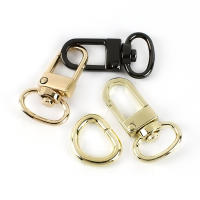 10 Juegos De Hebillas Giratorias De Langosta Metálica + Hebillas En Forma De D 13 MM Bolsas Con Hebillas De Correa, Hebillas De - details 1