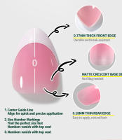 Nailpop150 Uds. Puntas de uñas postizas cuadradas cortas de almendra francesa, extensión de Gel acrílico premoldeado rosa, uñas postizas - details 2