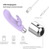 1pc Conejo Tapping G-Spot Patting Vibrador para Mujeres AV Masaje Stick Clítoris Estimulador de Clítoris Potente Consolador Estimulador de Clítoris Vagina Anal Plug Juguetes Sexuales Mujer para Adultos - details 2
