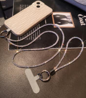 Correa de teléfono móvil con colgante de diamantes de imitación para mujer, estilo de muñeca corta, estilo de Clip, correa larga para el cuello, antipérdida - details 11