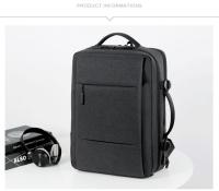 Mochila de viaje clásica para hombre, morral de negocios expandible con USB, bolsa de gran capacidad para ordenador portátil, impermeable, a la moda - details 4