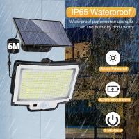 Luz Solar para exteriores con Sensor de movimiento, 318LED, impermeable IP65, luz de seguridad para jardín, garaje y patio - details 5