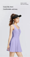 1 vestido deportivo para mujer, vestido antideslizante para exteriores, vestido de tenis con cremallera, vestido de bádminton para correr y fitness - details 3