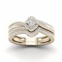 Mifeiya conjunto de anillos de compromiso de boda de lujo para amantes anillo de cristal de circonita cúbica AAA geométrico ostentoso para parejas mujeres y hombres - details 10