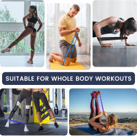 Juego de 5 bandas de resistencia para hombres y mujeres, 5 bandas elásticas con diferentes niveles de resistencia para entrenamientos largos en casa y gimnasio - details 17