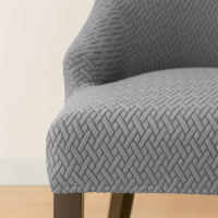 Funda elástica para silla de comedor, fundas para sillas de LICRA Jacquard, respaldo alto elástico, sillones inclinados, para cocina de Hotel, 1 ud. - details 35