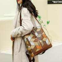 Mochila de viaje para mujer impermeable de cuero PU con bolsillos múltiples bolsa escolar casual para niñas adolescentes - details 10