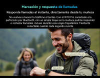 Blackview W70 Pro Sport Smartwatch, pantalla HD de 2.01'' TFT reloj inteligente resistente para exteriores con iluminación LED de emergencia, llamadas Bluetooth, brújula - details 14