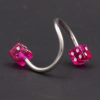 Piercing de hélice de 5 piezas, barra de 1,2x10mm con bola cuadrada de 3mm, pendiente, bola en forma de S, Piercing para nariz y labio - details 4