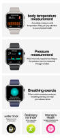 2025 Nuevo VE31 Smartwatch SOS Llamada de emergencia ECG Temperatura Detección de frecuencia cardíaca Asistente de voz Modo deportivo Compatible con Android IOS Bluetooth Smartwatch - details 20
