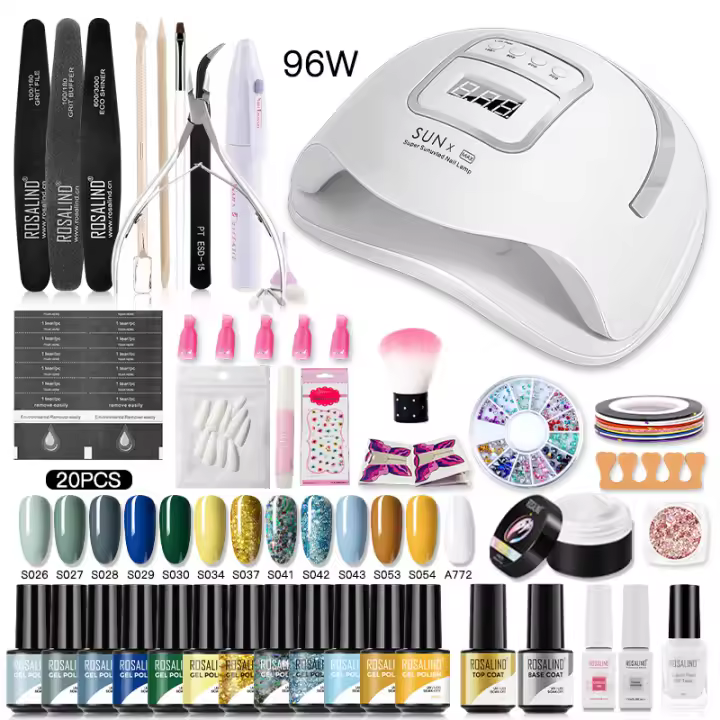 ROSALIND-Conjunto de esmaltes en Gel para uñas, herramientas de manicura, conjunto completo, para Semi permanente, necesita UV LED - 1