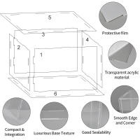 Vitrina transparente de acrílico, caja de almacenamiento para figuras, juguetes coleccionables, escaparate de protección, caja de encimera duradera - details 6
