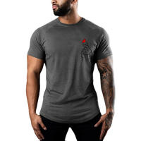 Camiseta Deportiva de Manga Corta y Cuello Redondo Algodón Transpirable para Hombres - details 6