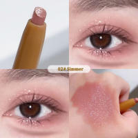 Barra de sombra de ojos sedosa de doble punta, lápiz de sombra de ojos desnudo mate con brillo rosa y marrón, con sombra de ojos, cepillo de tinte Halo dos en uno - details 6