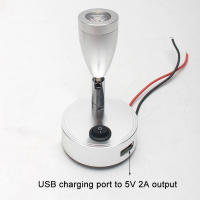 Luz LED de lectura para Interior de RV, foco con puerto USB de 5V y 2A, 12V y 24V, 2W, para barco, yate, caravana, remolque, dormitorio, 3 colores - details 2