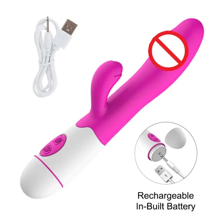 Consolador vibrador de conejo potente doble vibración punto G estimulación del clítoris masturbadores masajeador vaginal adultos para mujeres juguetes sexuales - 1