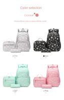 Mochila escolar con estuche para lápices para niñas, lonchera para adolescentes, color negro, Juego de 3 unidades, 2023 - details 0